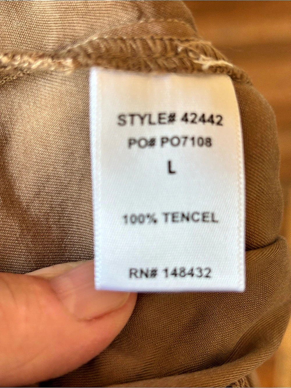 Women’s Cool Tencel Jogger Pants in brown Size Large - Picture 5 of 5